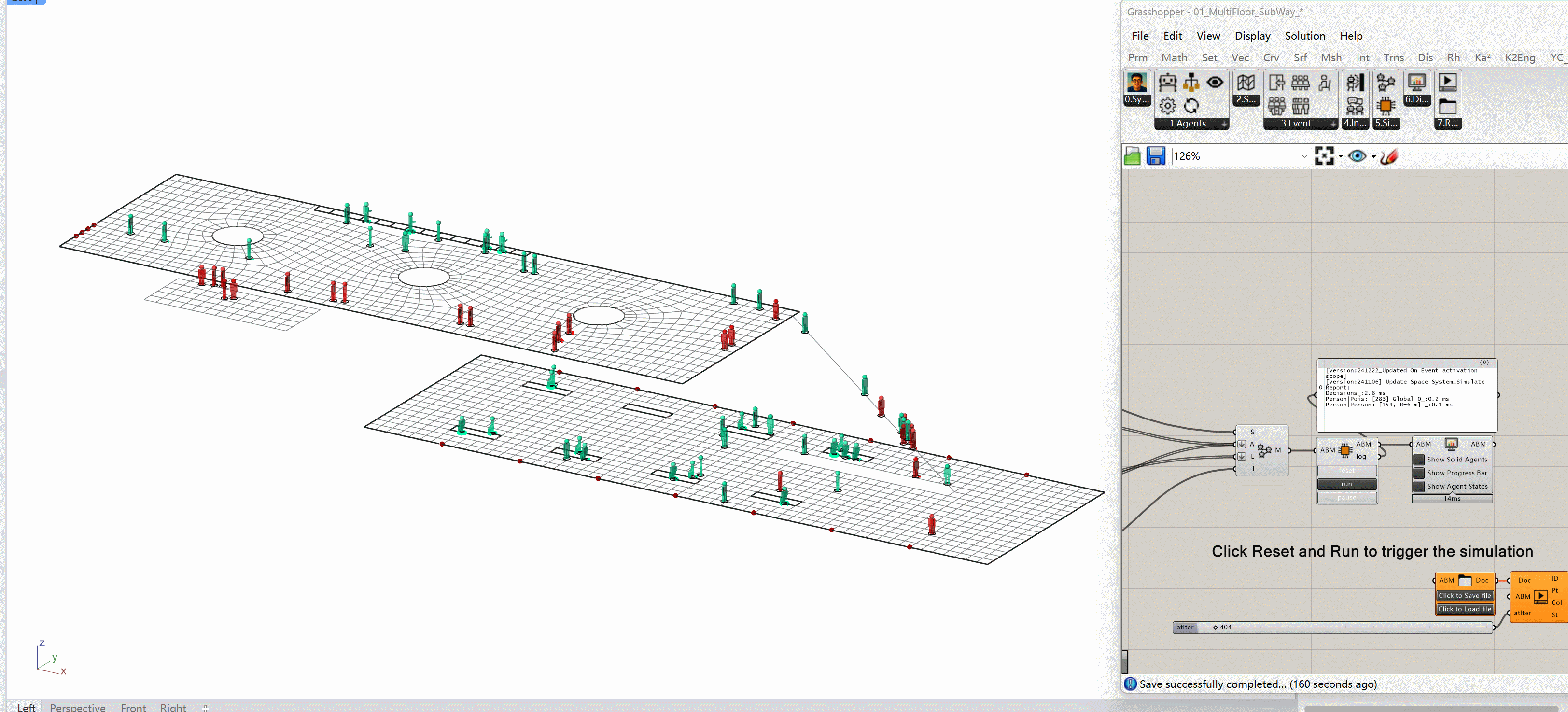 BSim agent-based modelling tool interface